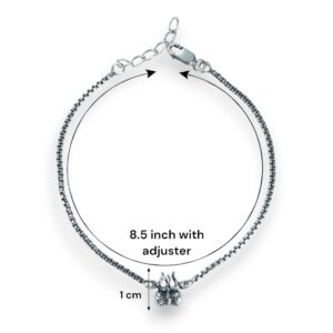 Pure silver Rakhi Bracelet adjustable with trishul and damru in 92.5 silver for brother for rakshabandhan