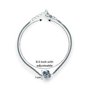Pure silver Rakhi Bracelet with ganesh ji in 92.5 silver for brother for rakshabandhan