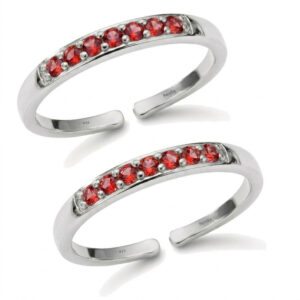 Single line silver toe ring for women