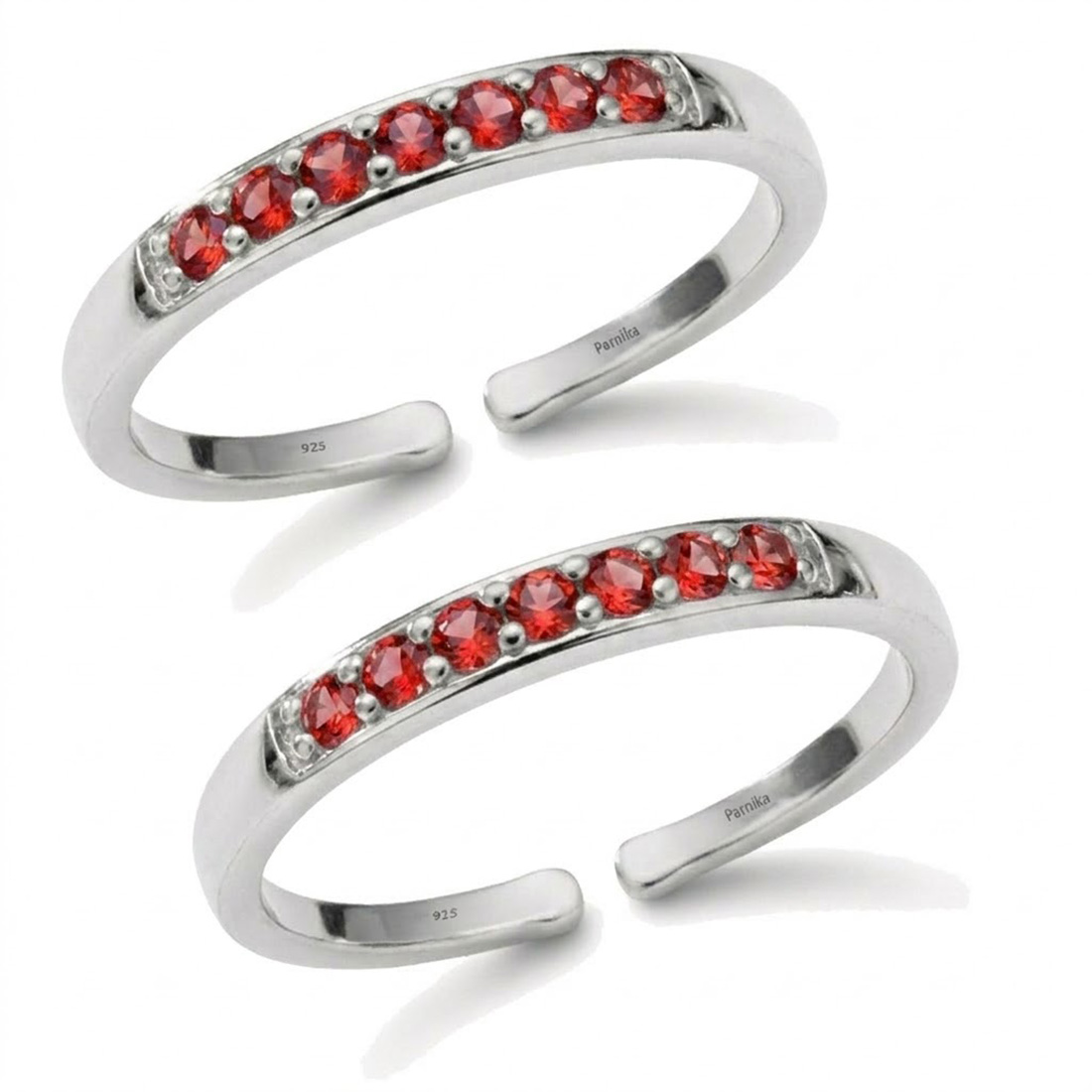 MJTR0309-1 Single line silver toe ring for women