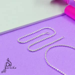 Sterling silver ball anklets