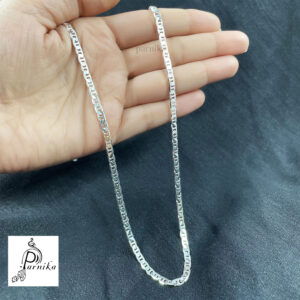 Pure sterling silver flat link chain for men & women for daily use