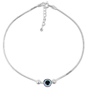 Evil Eye Charm Silver Payal (Anklets)