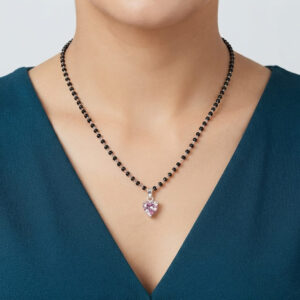 Solitaire CZ Mangalsutra Necklace Chain Pendant