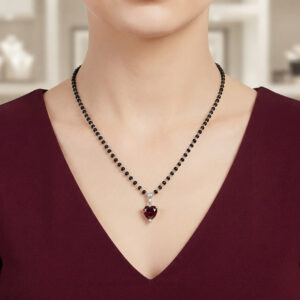 Solitaire CZ Mangalsutra Necklace Chain Pendant
