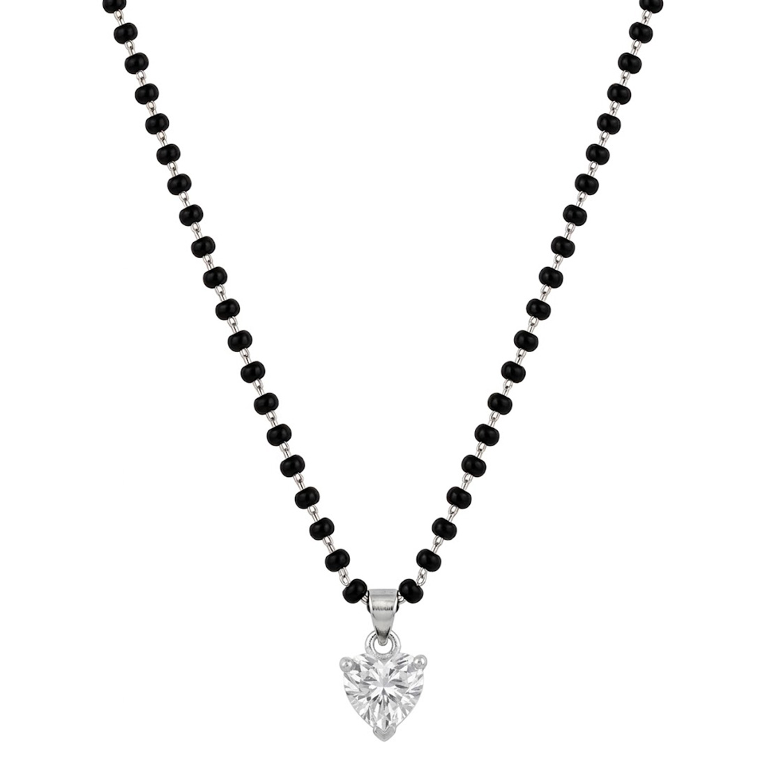MJCP0030-1 Solitaire CZ Mangalsutra Necklace Chain Pendant