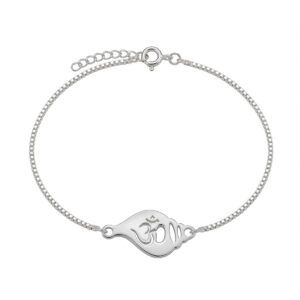 Om on the Shankh Rakhi Bracelet