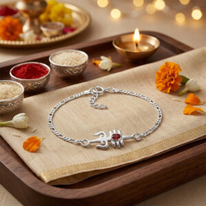 Trishul CZ Rakhi Bracelet