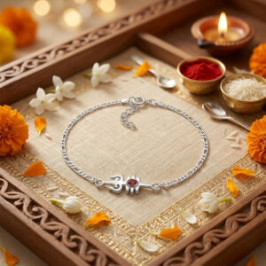 Trishul CZ Rakhi Bracelet