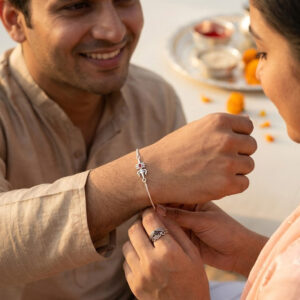 Trishul CZ Rakhi Bracelet