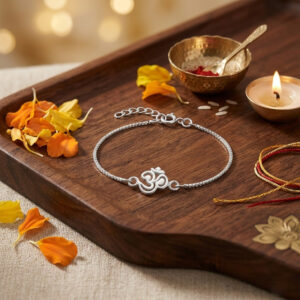 Cutwork Om Rakhi Bracelet
