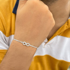 CZ Infinity Rakhi Bracelet