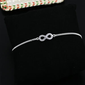 CZ Infinity Rakhi Bracelet
