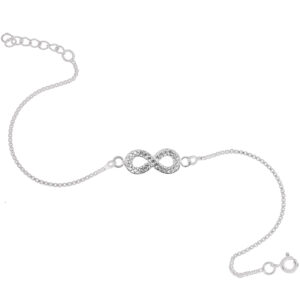 CZ Infinity Rakhi Bracelet