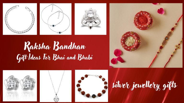 silver jewellery gift for bhai and bhabi
