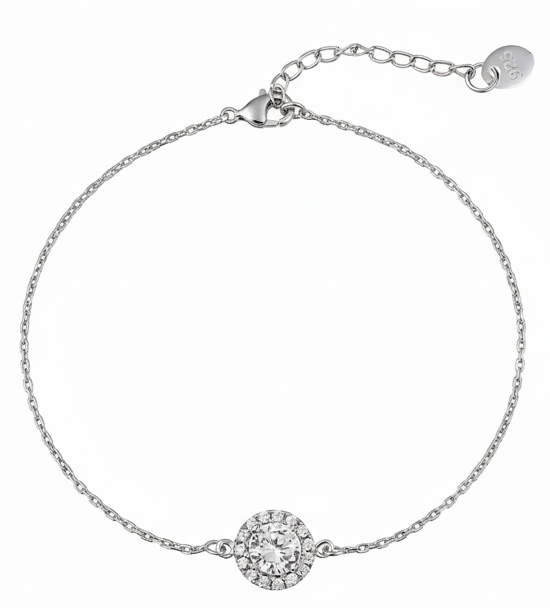 Round Halo CZ Bracelet Round Halo CZ Bracelet