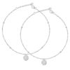 floral charms pure silver payal anklets