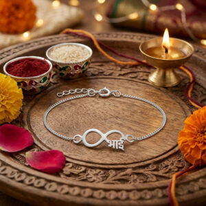 silver rakhi bracelet