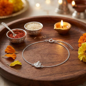 silver rakhi bracelet