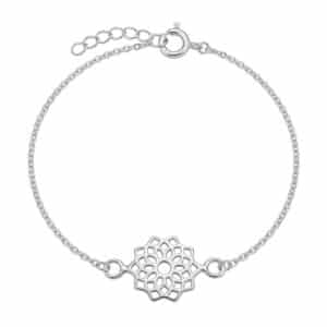 Abstract Floral Rakhi Bracelet in Sterling Silver by Parnika Jewels