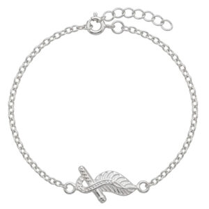 Flute with Mor Pankh Rakhi Bracelet in 925 Silver