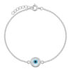Evil Eye Rakhi Bracelet in Silver by Parnika Jewels