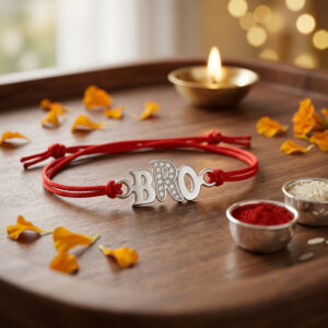 CZ Bro Rakhi in Cotton Thread