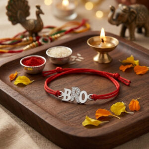 CZ Bro Rakhi in Cotton Thread