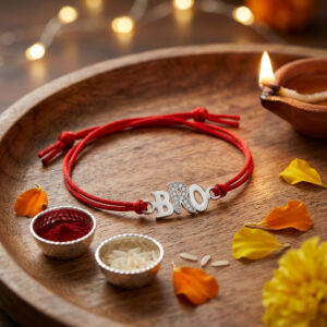 CZ Bro Rakhi in Cotton Thread
