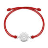 Abstract Floral Thread Rakhi Silver Rakhi Bracelet by Parnika Jewels