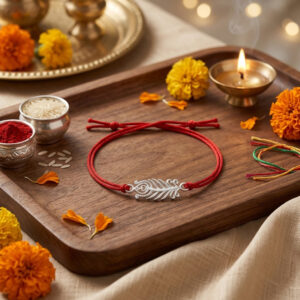 Mor Pankh Rakhi in Cotton Thread