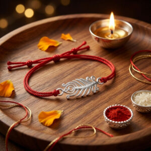 Mor Pankh Rakhi in Cotton Thread