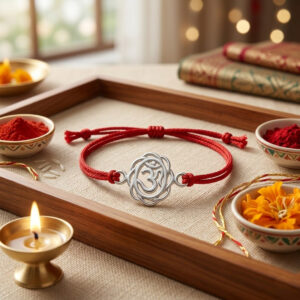 Designer Om Rakhi in Cotton Thread