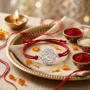 Designer Om Rakhi in Cotton Thread