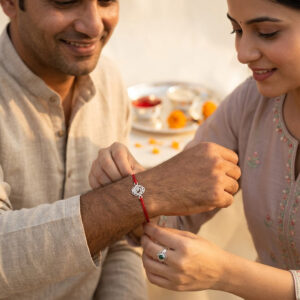 Designer Om Rakhi in Cotton Thread
