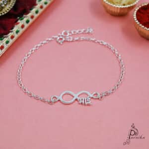 silver rakhi bracelet