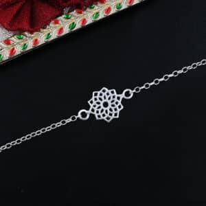 silver rakhi bracelet