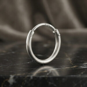 silver round nose ring
