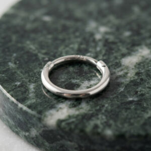 silver round nose ring