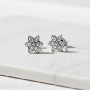 Blooming CZ Flower Earrings