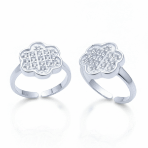 Micro CZ Flower Toe Rings