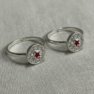 Star Enamel CZ Toe Rings
