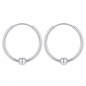 Ball Hoops in Silver - 14mm