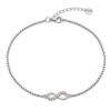 Infinity CZ Bracelet with sparkling cubic zirconia stones for women
