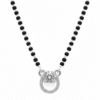 Round Mangalsutra Necklace with Cubic Zirconia Pendant