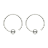 Textured hoop earrings 12mm with silver finish for women - daily wear stylish earrings