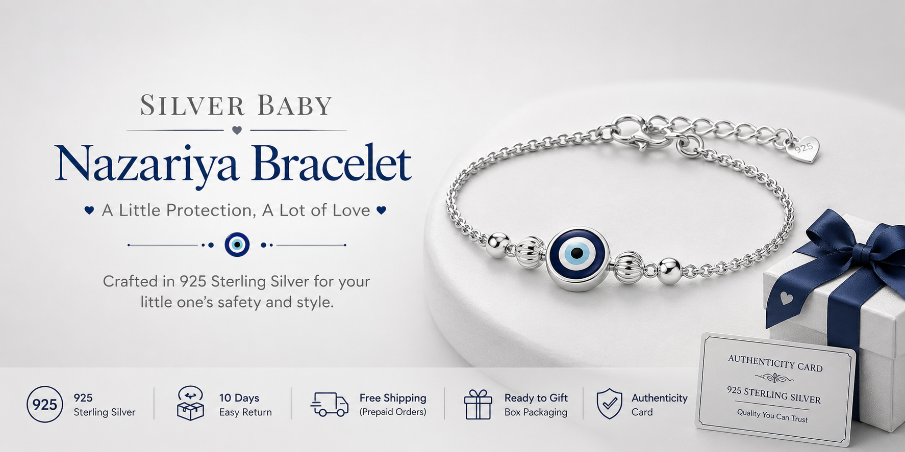 Buy Silver Baby Nazariya Bracelet