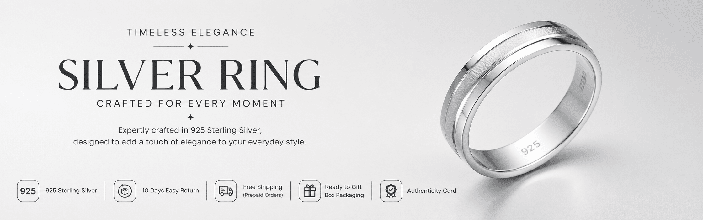 Silver Finger Ring By Parnika Jewels