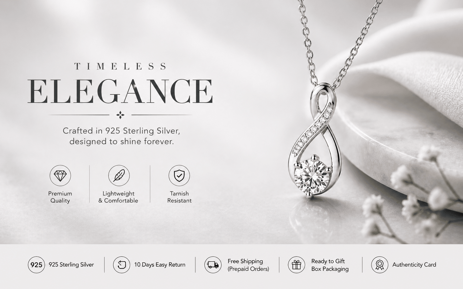 Buy Silver Necklace By Parnika Jewels