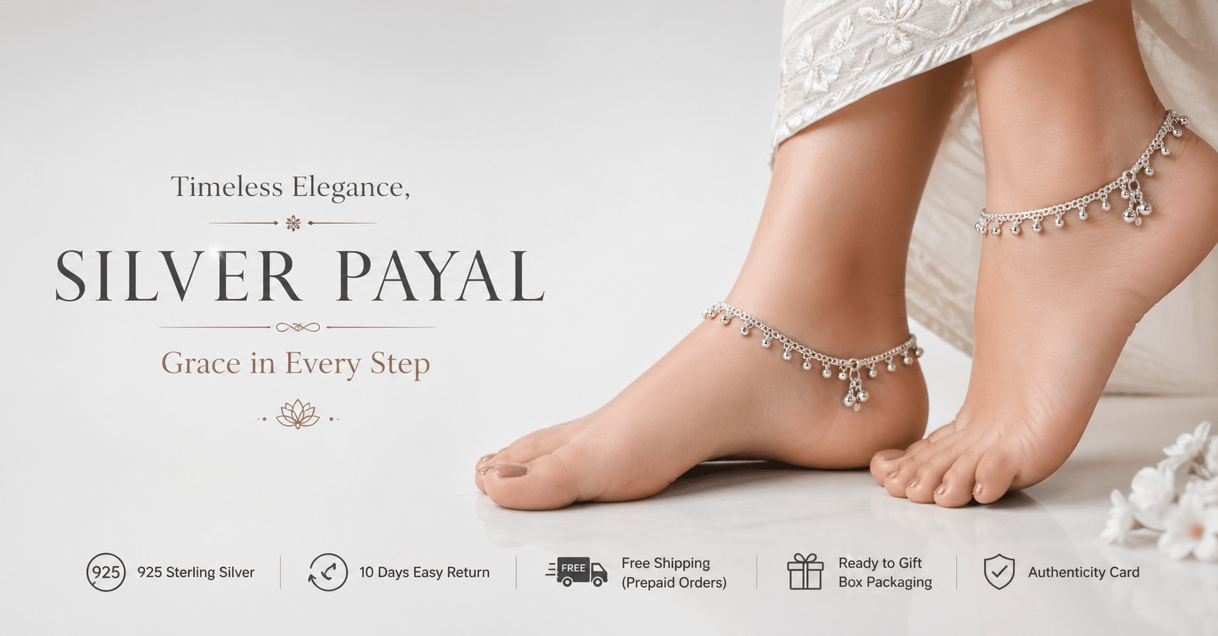 Buy Silver Payal/Anklet